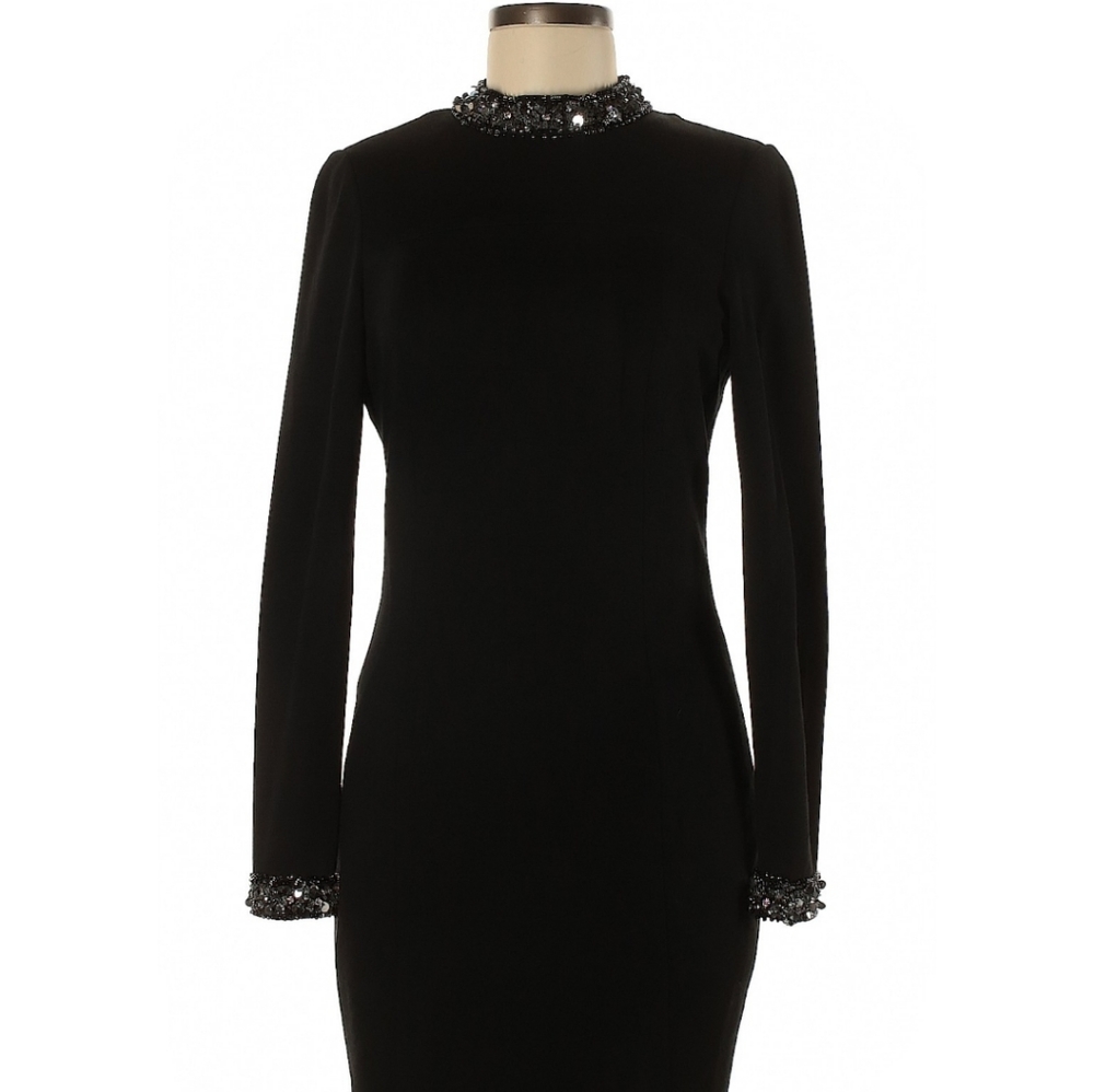 STUNNING Trina Turk Black Bodycon Cocktail Dress 8